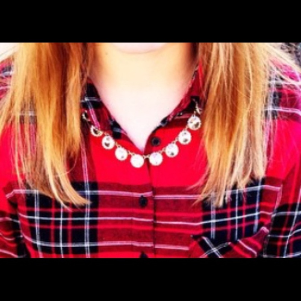 Crystal  stud necklace